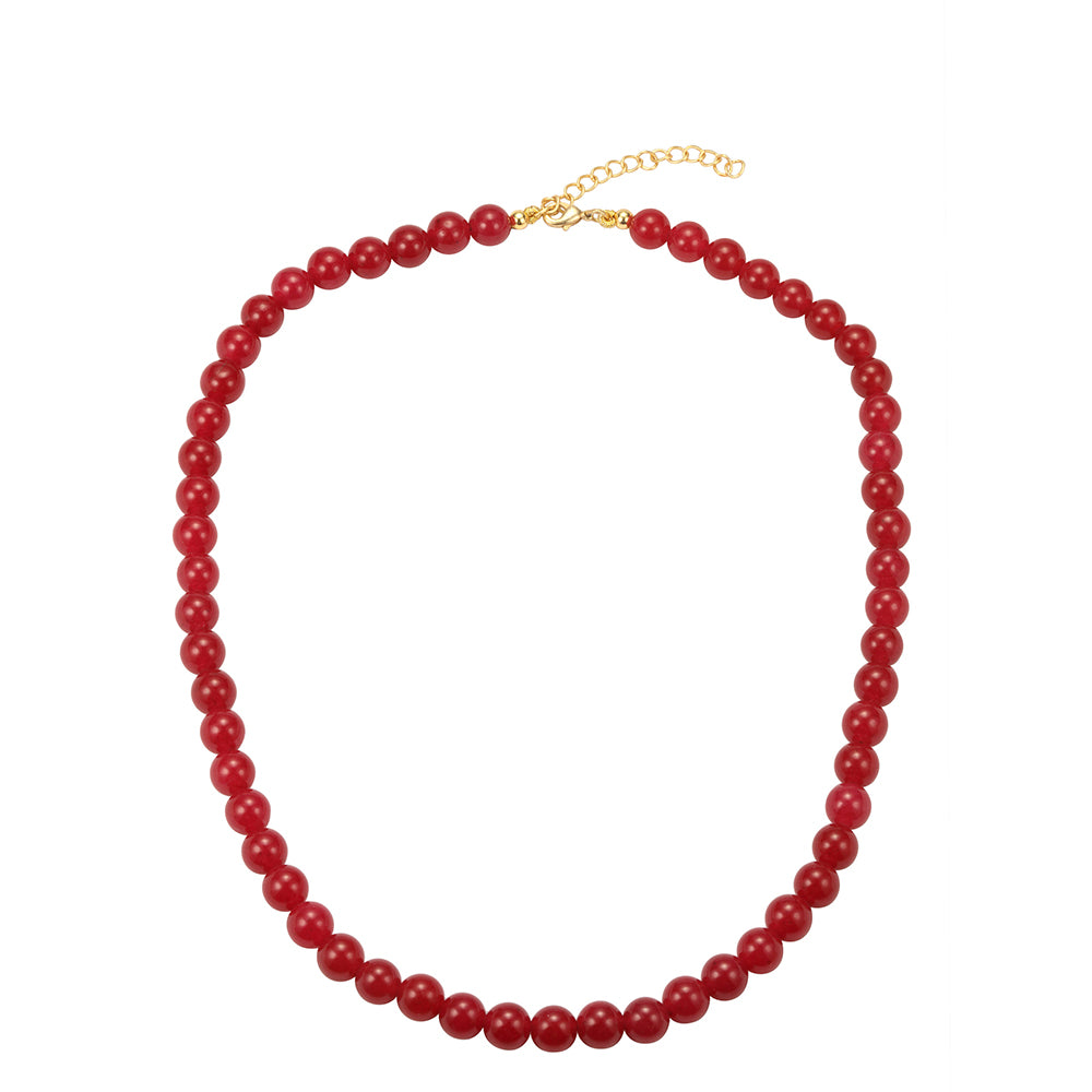 Collar de Aleación Bañado en Oro con Jade