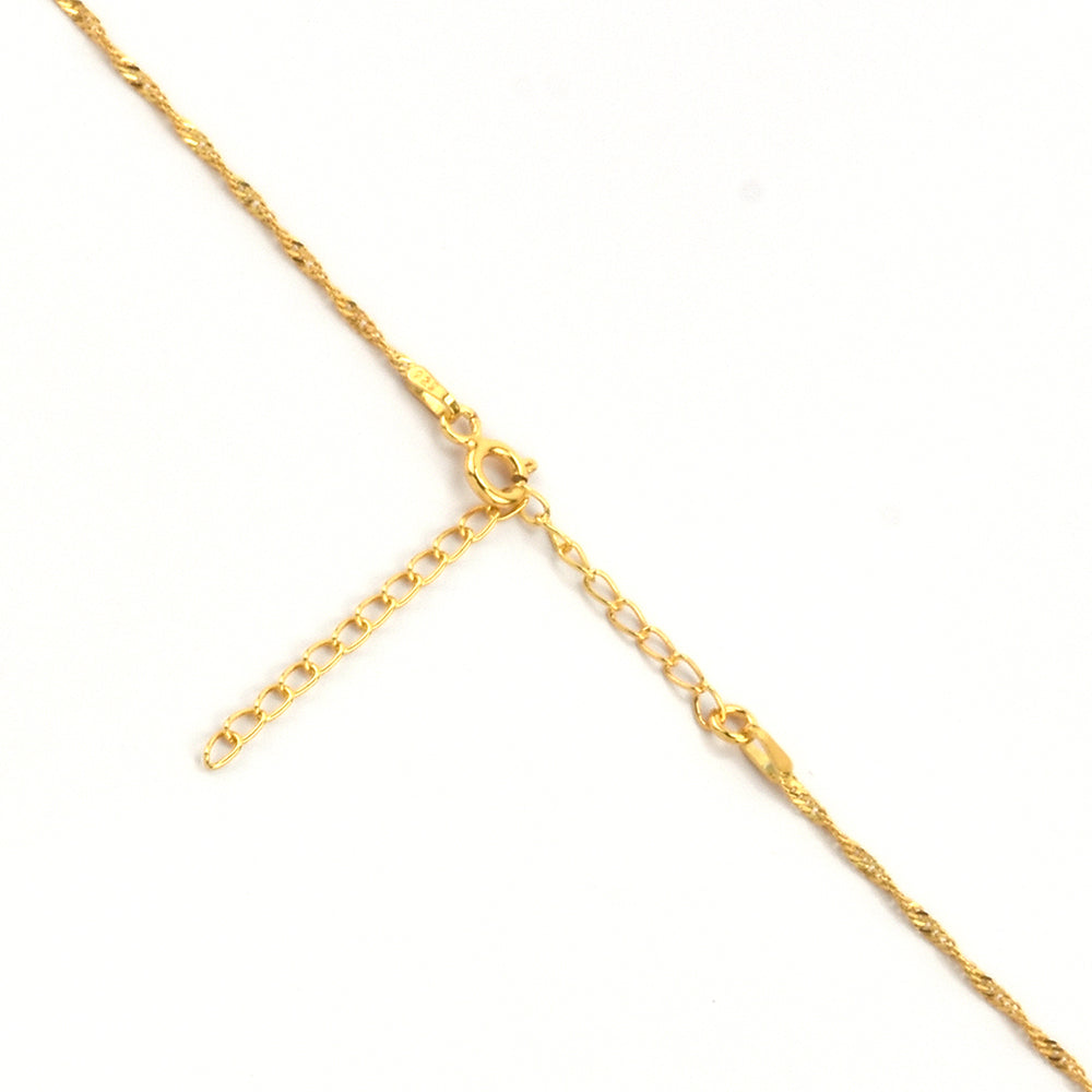 Cadena de Plata Bañada en Oro