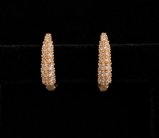 Pendientes Acero Inoxidable con Cristal Emporia® Blanco 2 