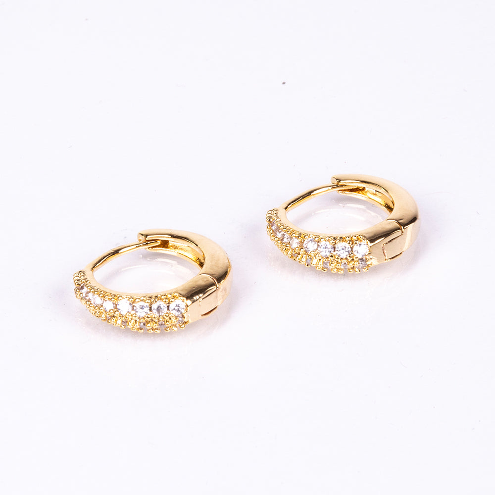 Pendientes Acero Inoxidable con Cristal Emporia® Blanco 1 
