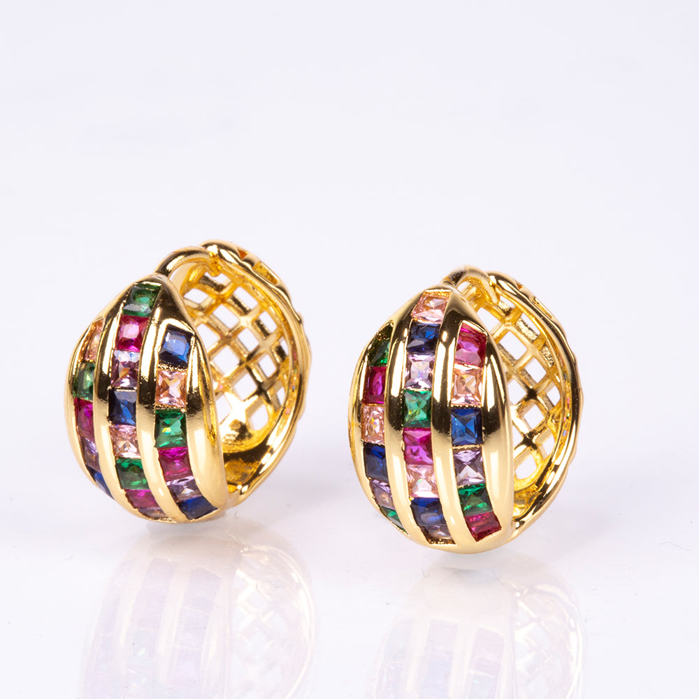 Pendientes Acero Inoxidable con Cristal Emporia® Blanco 1 