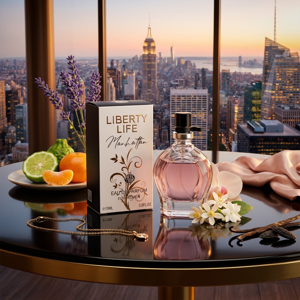 15ml EDP "LIBERTY LIFE MANHATTAN" fragancia ámbar fougére