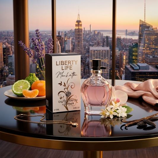15ml EDP "LIBERTY LIFE MANHATTAN" fragancia ámbar fougére