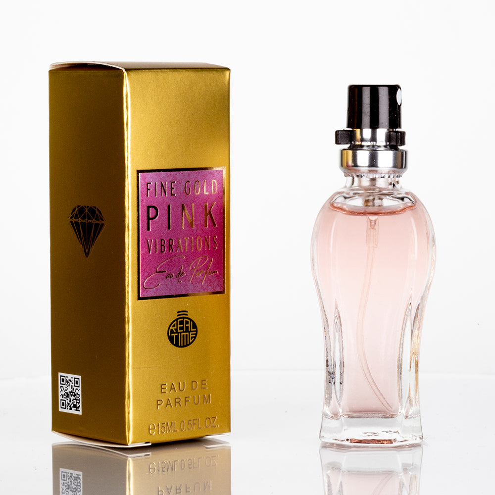 15ml EDP "FINE GOLD PINK VIBRATIONS" fragancia cítrica frutal