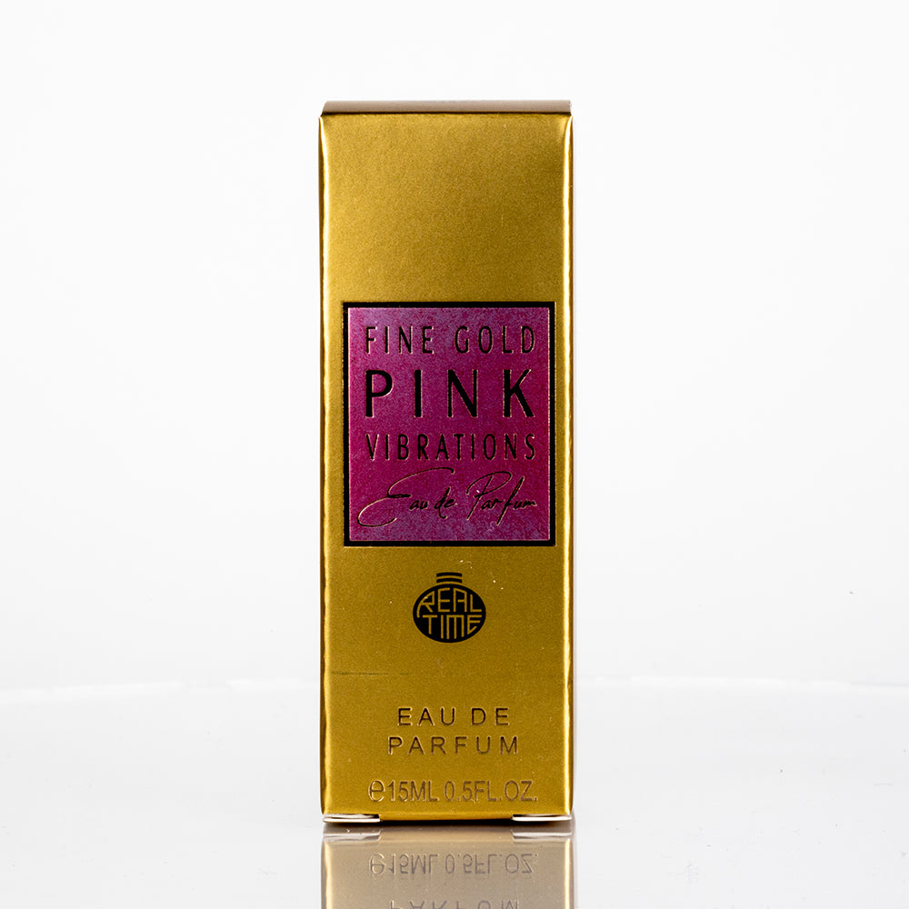 15ml EDP "FINE GOLD PINK VIBRATIONS" fragancia cítrica frutal 5 