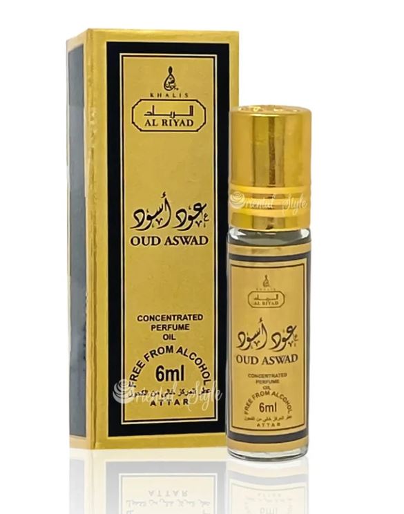 Aceite de perfume roll-on Oud Aswad Al Riyad (6 ml) – fragancia masculina amaderada y especiada 2 