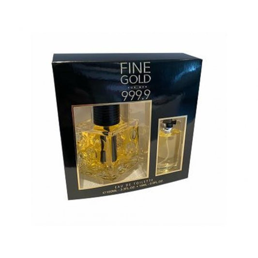 Real Time EDT 100 ml + 15 ml "Fine Gold Men" – fragancia amaderada para hombre