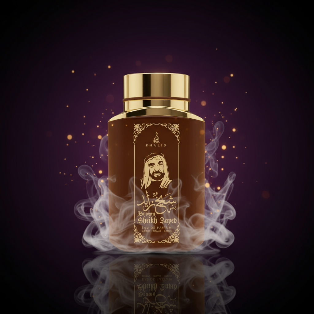 100 ml Eau de Perfume SHEIKH ZAYED BROWN Fragancia Oud y Vainilla para Hombre