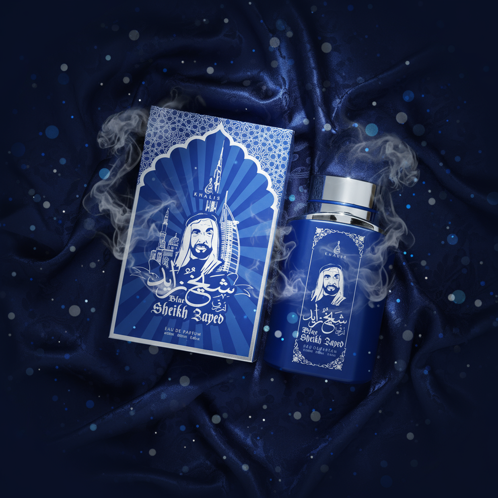 100 ml Eau de Perfume SHEIKH ZAYED BLUE Fragancia Musky Oud para Hombre 4 