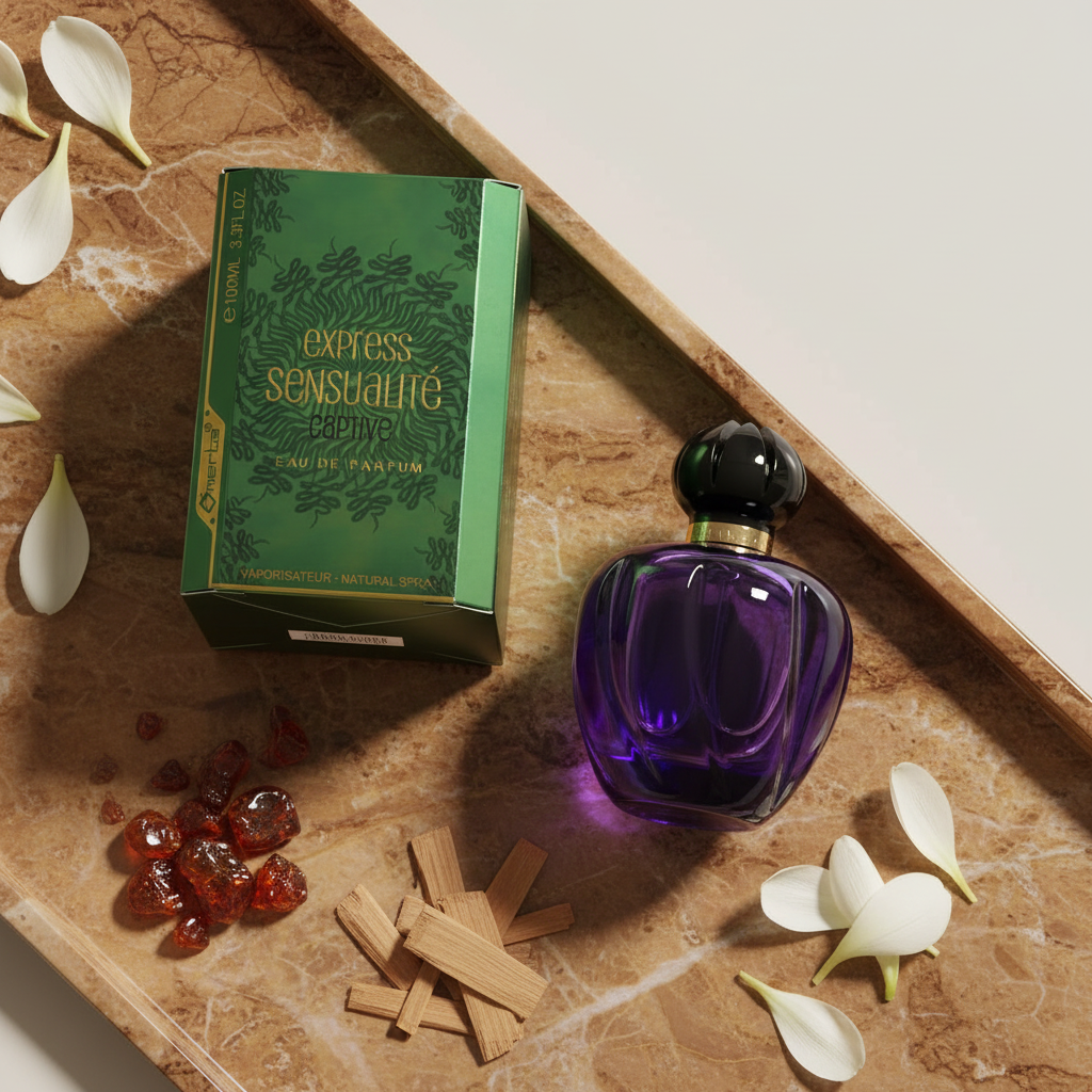 100 ml Eau de Perfume "EXPRESS SENSUALITE CAPTIVE" Fragancia Floral Frutal para Mujer, con contenido de aceite de fragancia 6%
