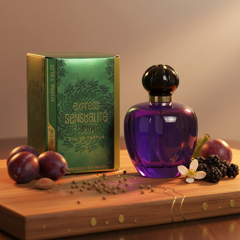 100 ml Eau de Perfume "EXPRESS SENSUALITE CAPTIVE" Fragancia Floral Frutal para Mujer, con contenido de aceite de fragancia 6% 1 