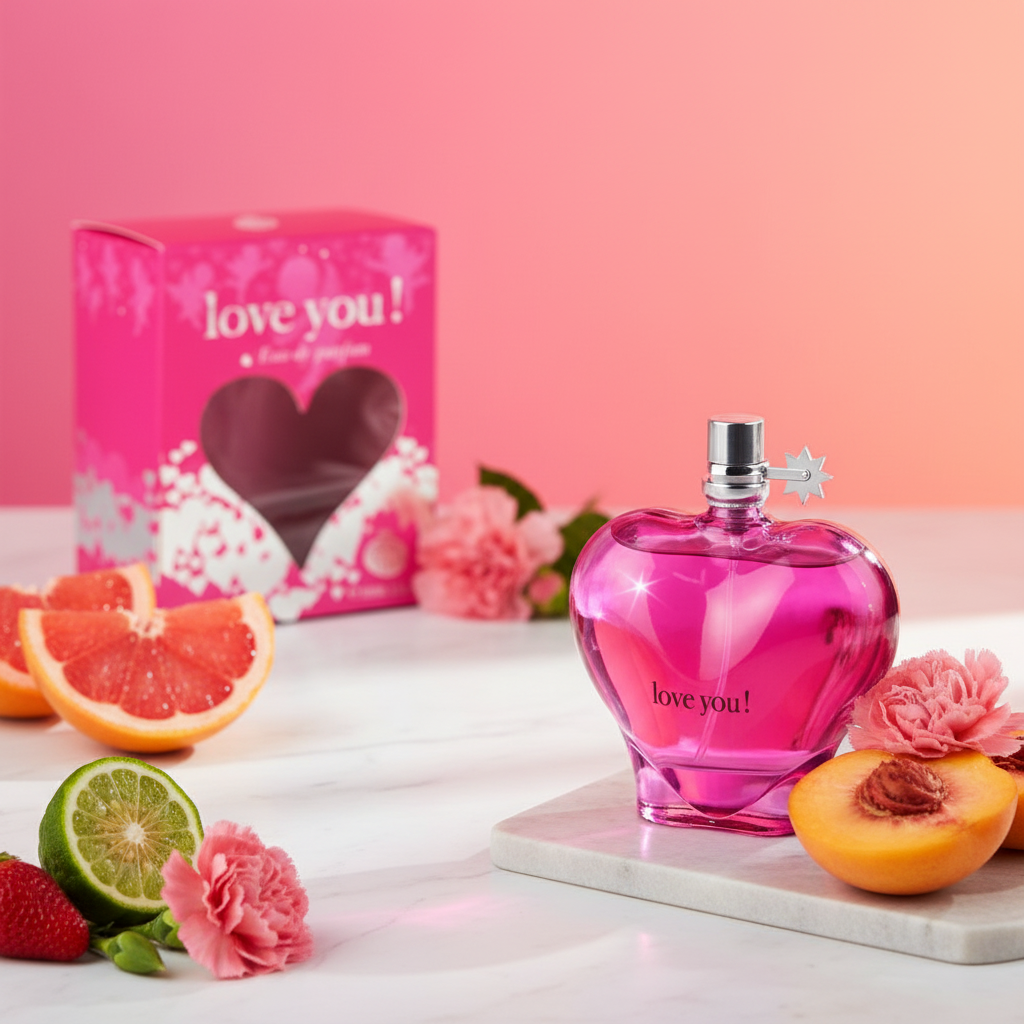 100 ml Eau de Parfum "Love You Pink" Fruity - Fragancia Cítrica para Mujer