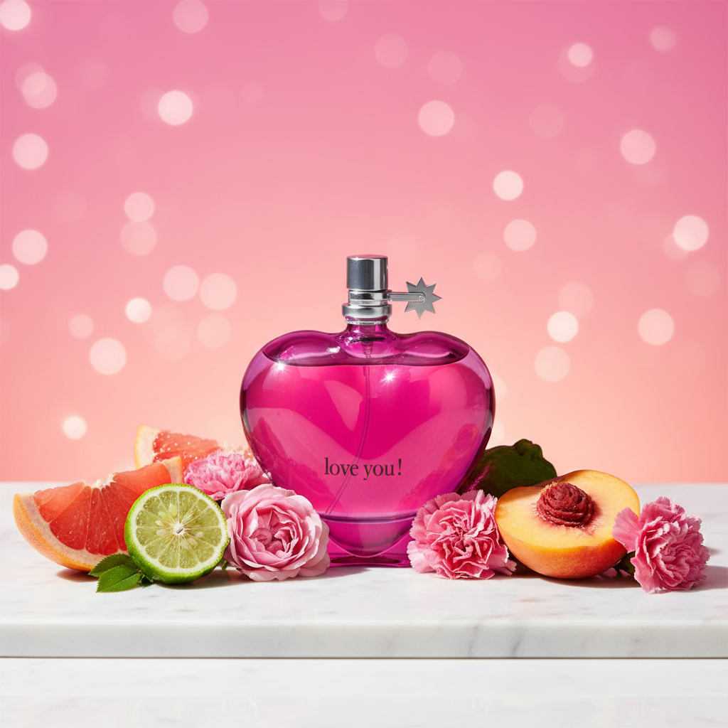 100 ml Eau de Parfum "Love You Pink" Fruity - Fragancia Cítrica para Mujer 10 