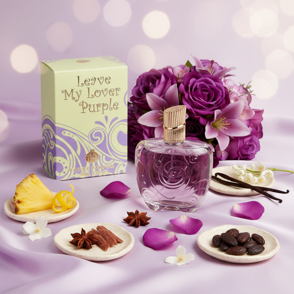 LEAVE MY LOVER PURPLE, EDP 100 ml, fragancia oriental avainillada para mujeres 2 