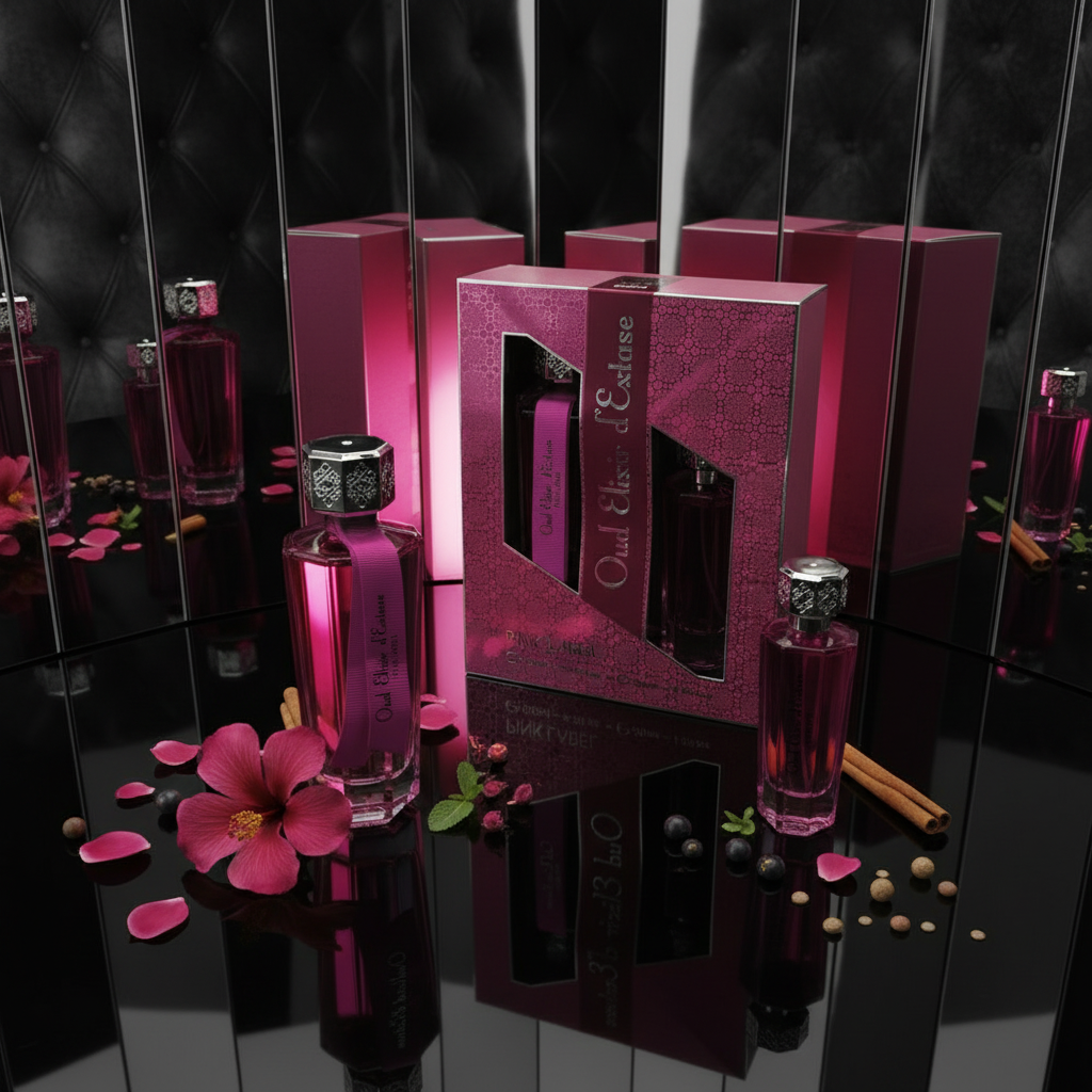 "Oud Elixir Pink" EDP 100ml + 30 ml, fragancia oriental floral