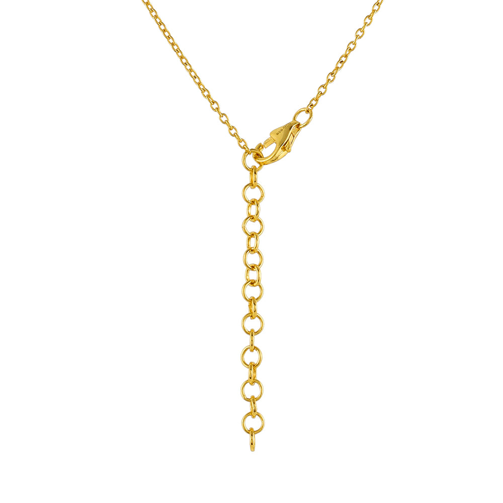 Collar de Plata Bañada en Oro con Thulita