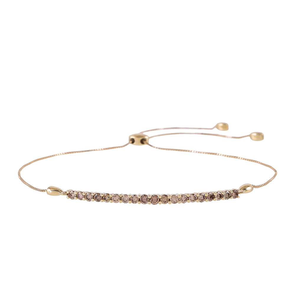 Pulsera de Oro 9K con Diamante Champagne