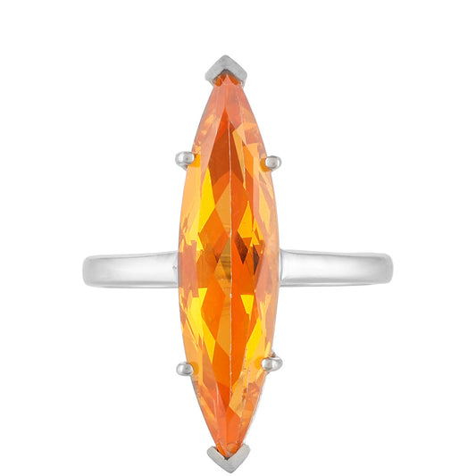 Anillo de Plata con Cuarzo Padparadscha