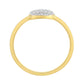 Anillo de Plata Bañada en Oro con Diamante blanco
