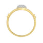 Anillo de Plata Bañada en Oro con Diamante blanco