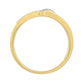 Anillo de Plata Bañada en Oro con Diamante blanco