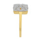 Anillo de Plata Bañada en Oro con Diamante blanco