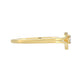 Anillo de Plata Bañada en Oro con Diamante blanco