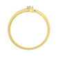 Anillo de Plata Bañada en Oro con Diamante blanco