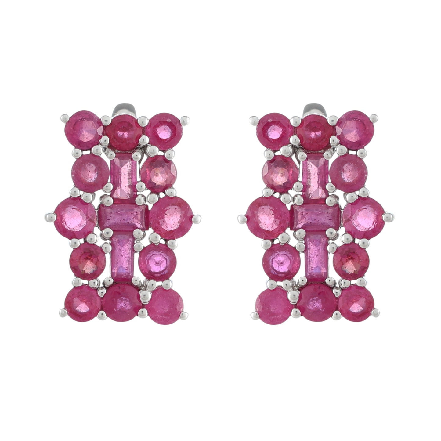 Pendientes de Plata con Rubí de Tailandia