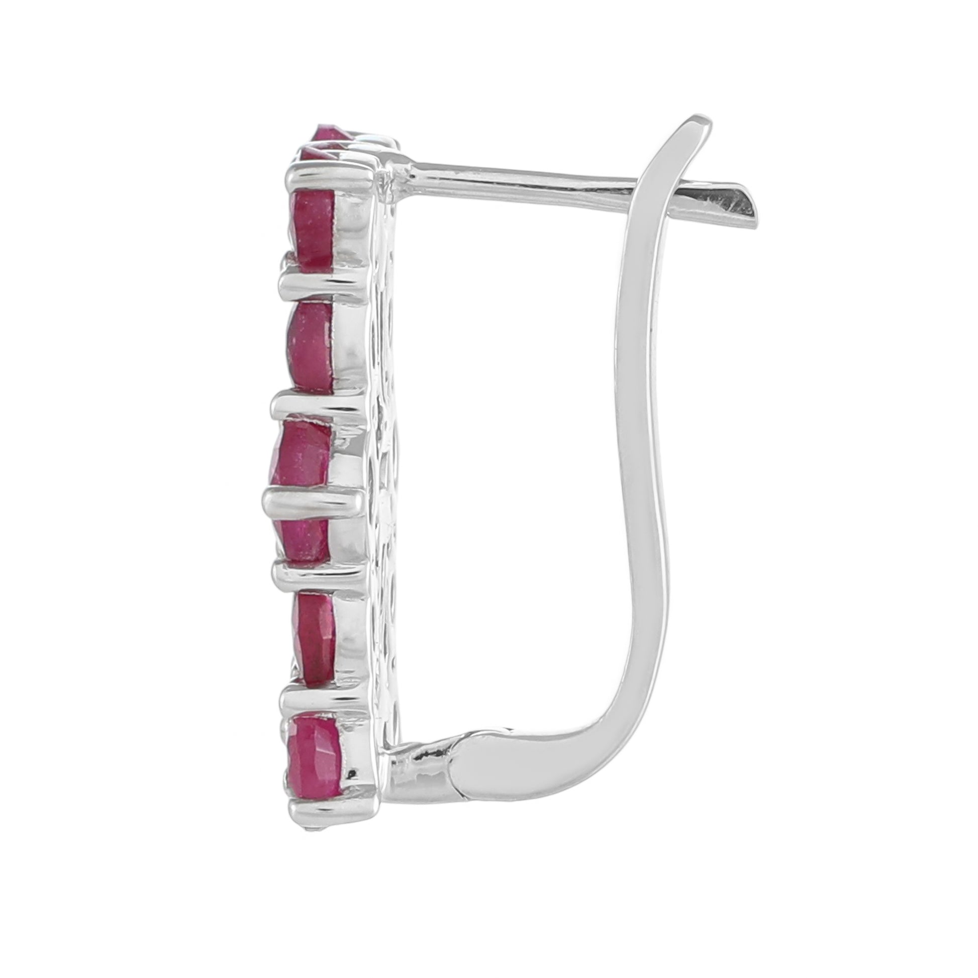 Pendientes de Plata con Rubí de Tailandia 2 