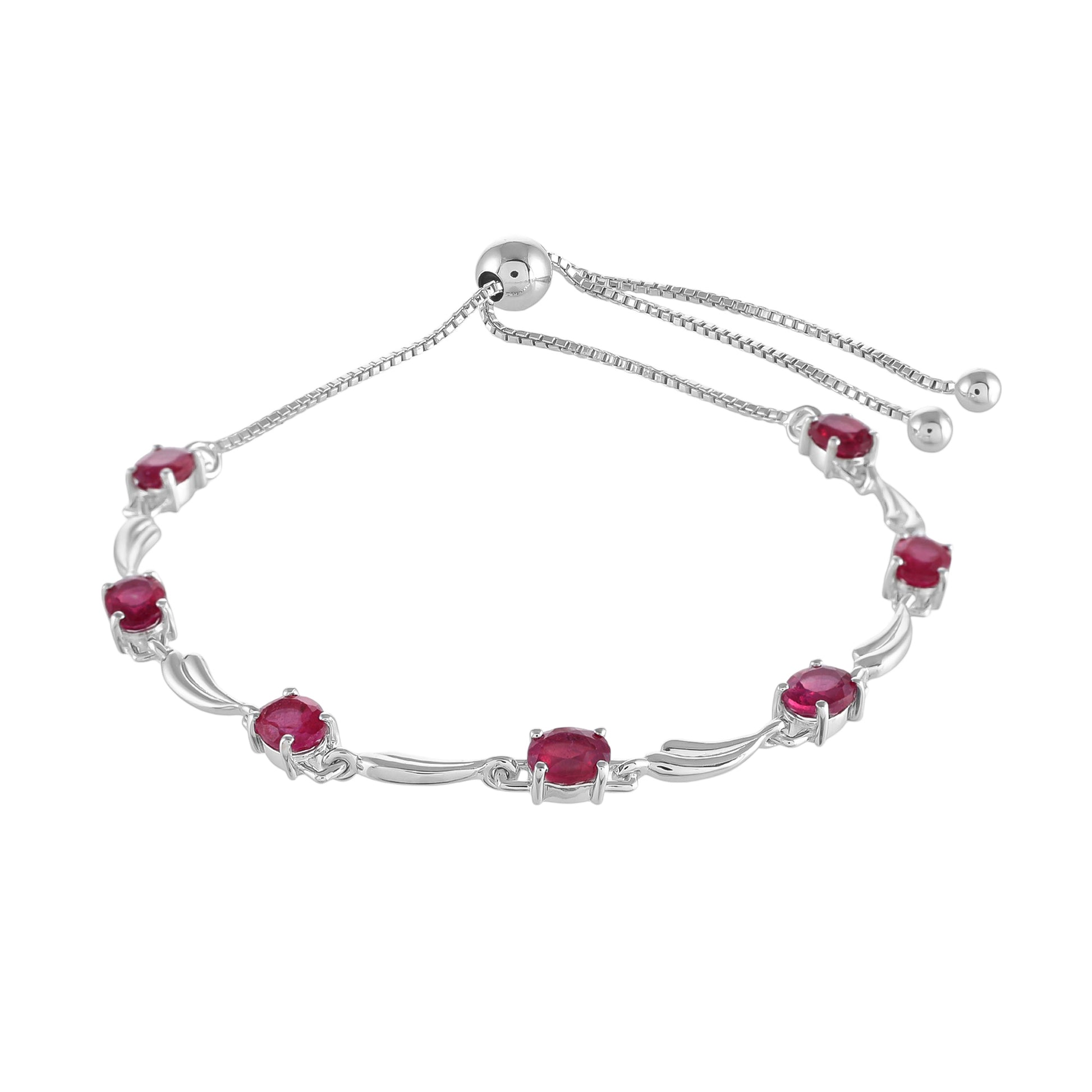 Pulsera de Plata con Rubí de Tailandia 2 