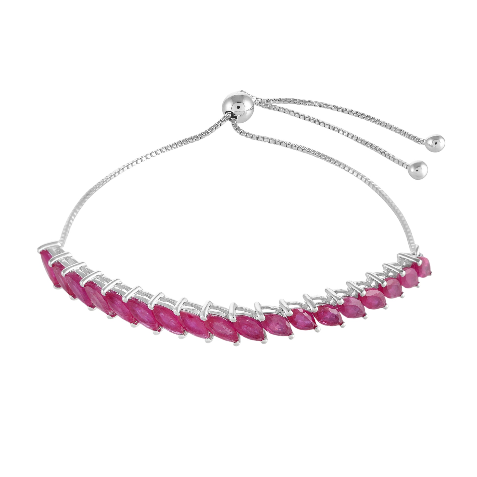 Pulsera de Plata con Rubí de Tailandia 1 