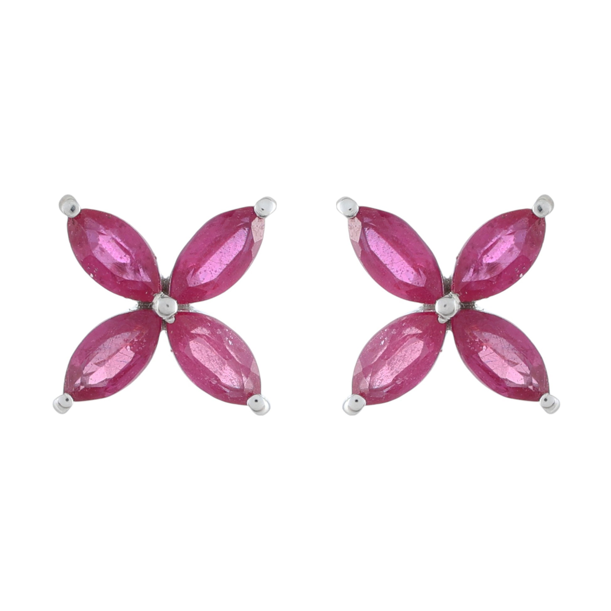 Pendientes de Plata con Rubí de Tailandia 1 
