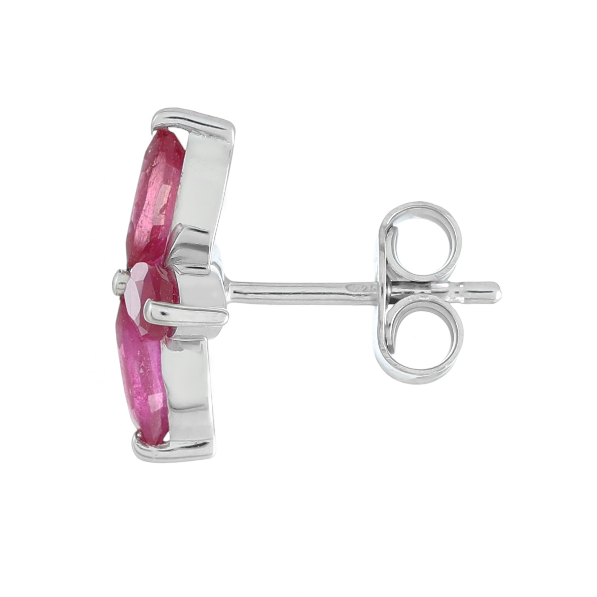 Pendientes de Plata con Rubí de Tailandia 2 