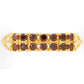 Anillo de Plata Bañada en Oro con Diamante Rojo