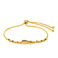 Pulsera de Plata Bañada en Oro con Diamante Rojo
