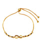 Pulsera de Plata Bañada en Oro con Diamante Rojo