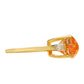 Anillo de Plata Bañada en Oro con Cuarzo Padparadscha y Zircón natural