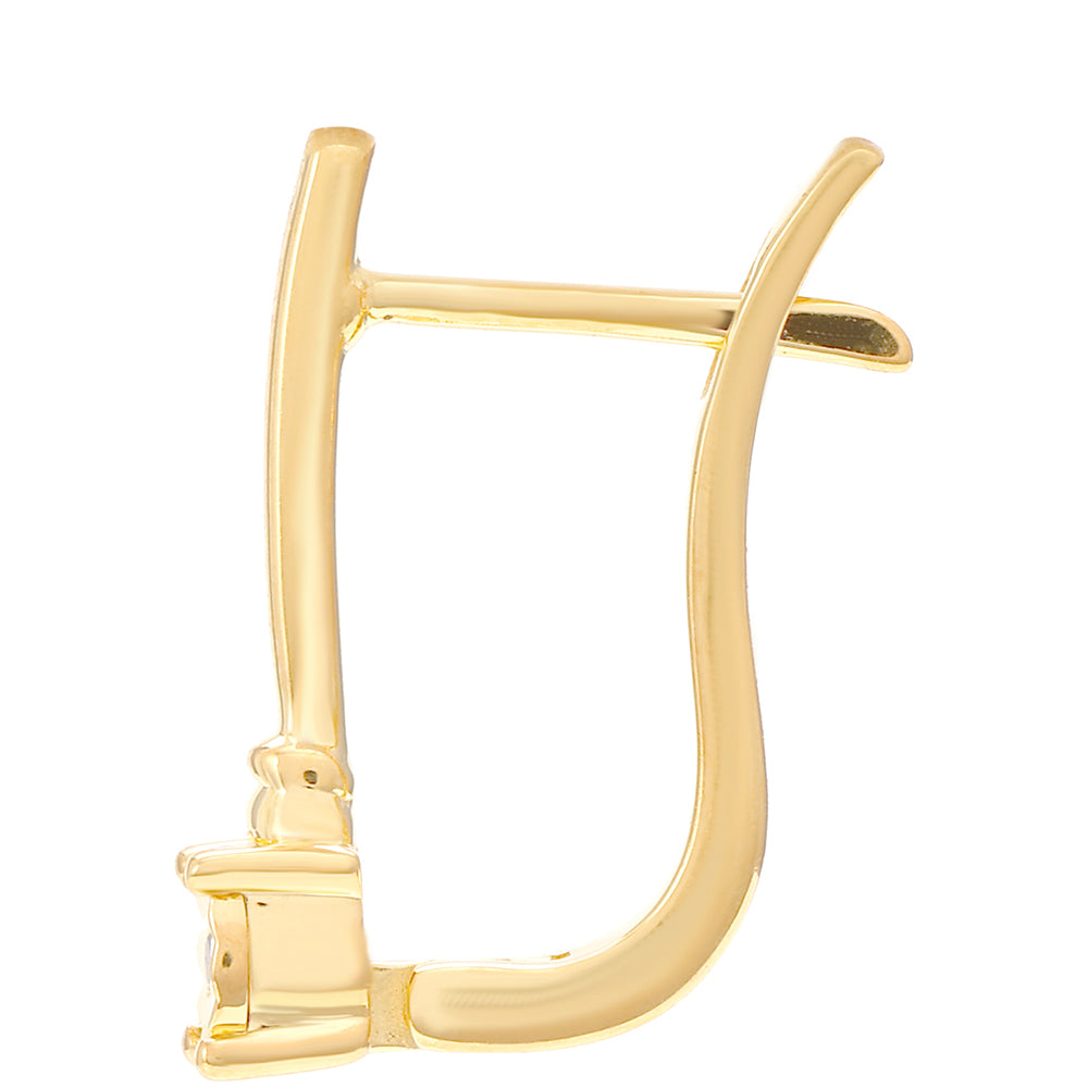 Conjunto de Plata Bañada en Oro con Diamante Rojo ( Pendientes +Anillo )