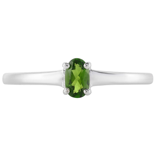 Anillo de Plata con Diópsido de Cromo
