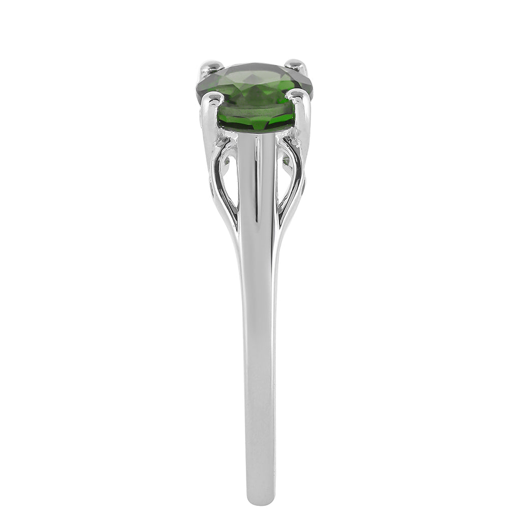 Anillo de Plata con Diópsido de Cromo 3 