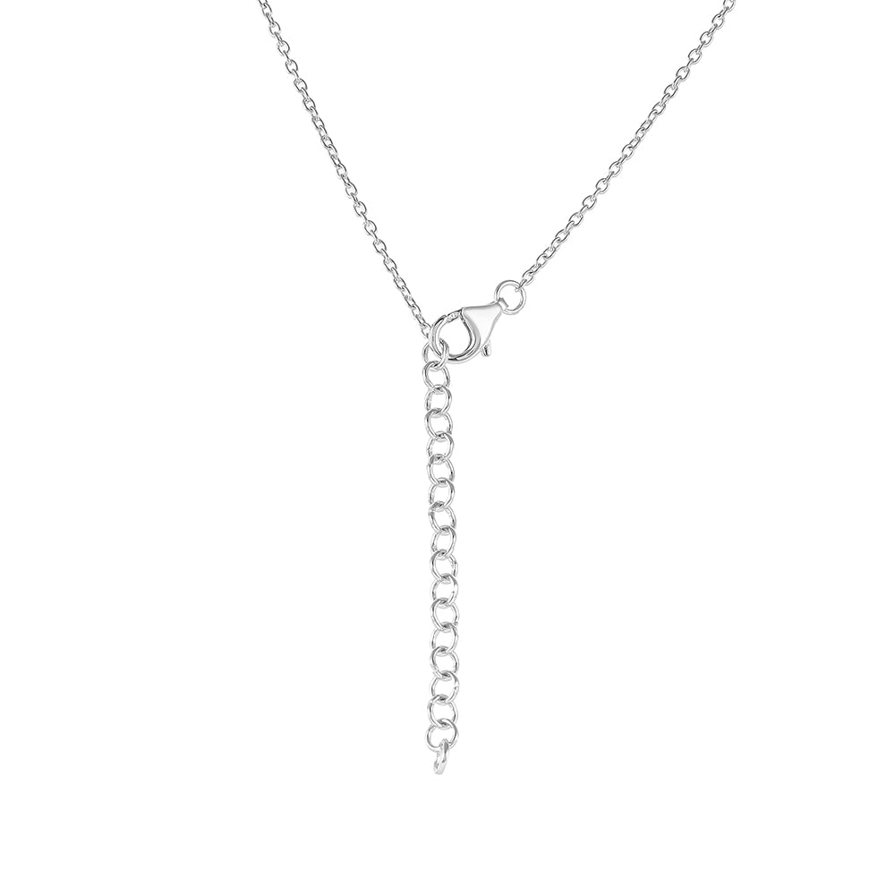 Collar de Plata con Diópsido de Cromo y Topacio Blanco 2 