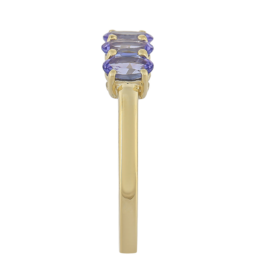 Anillo de Oro 9K con Tanzanita AAA