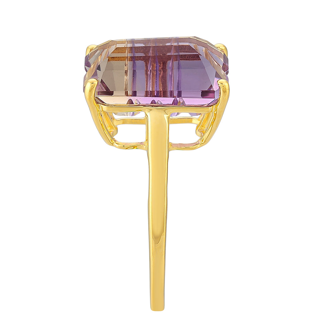 Anillo de Plata Bañada en Oro con Amatrino 3 