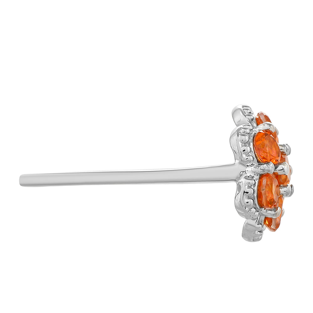 Anillo de Plata con Cuarzo Padparadscha