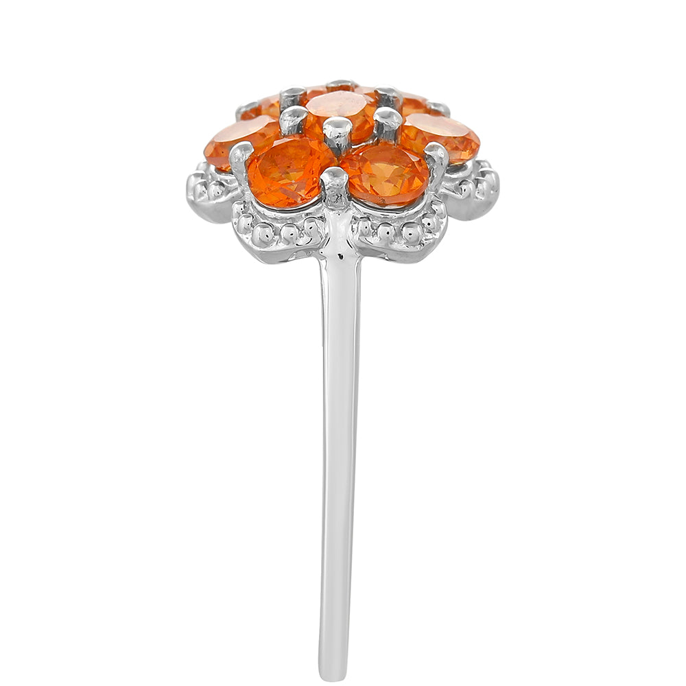 Anillo de Plata con Cuarzo Padparadscha