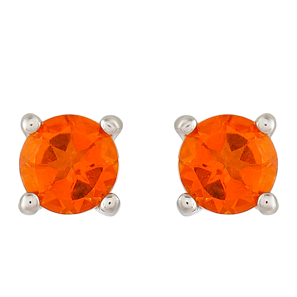 Pendientes de Plata con Cuarzo Padparadscha