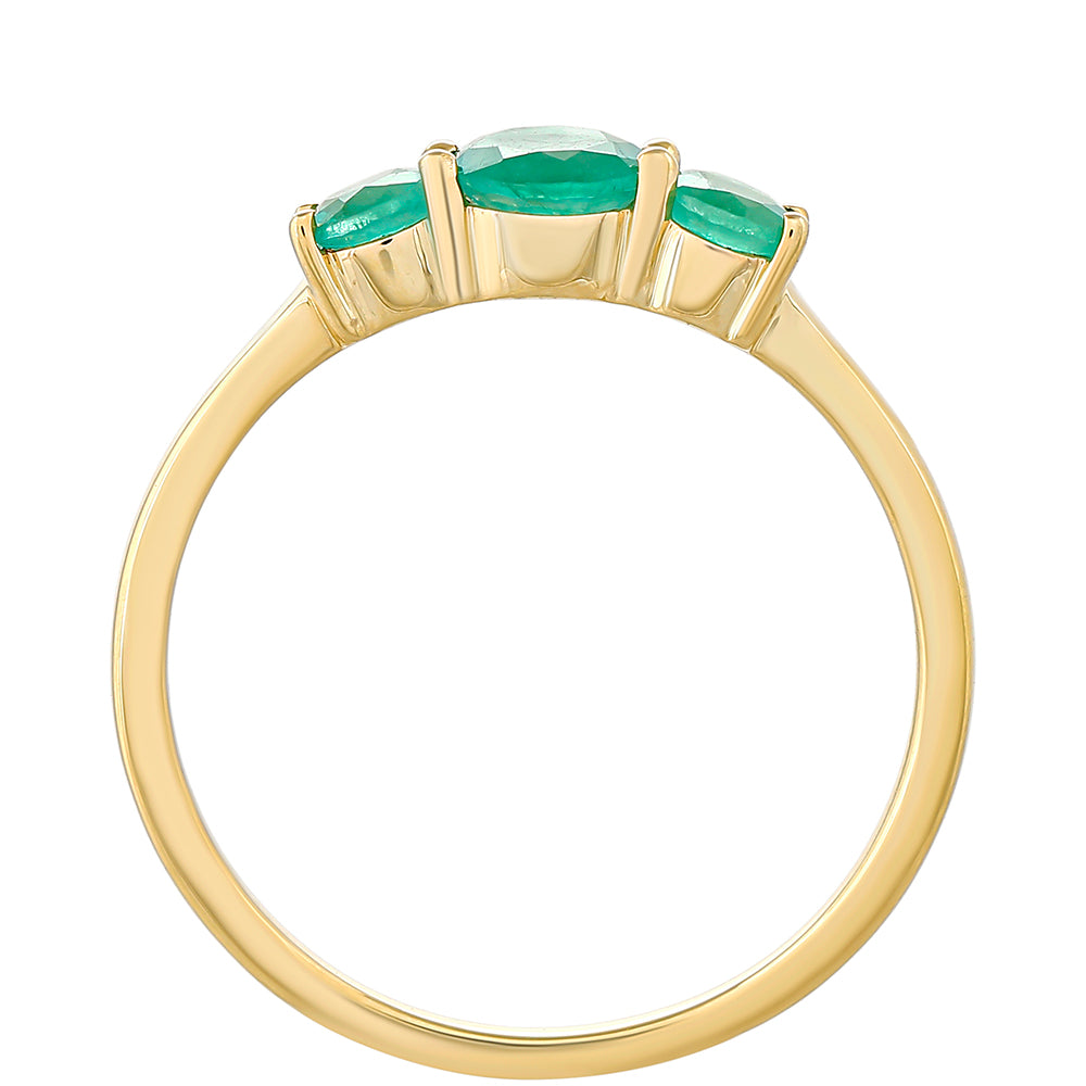 Anillo de Oro 9K con Esmeralda de Brasil 4 