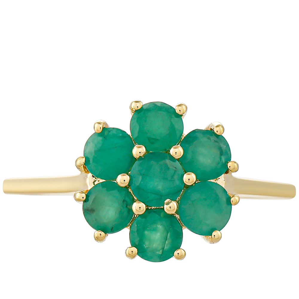 Anillo de Oro 9K con Esmeralda de Brasil 1 