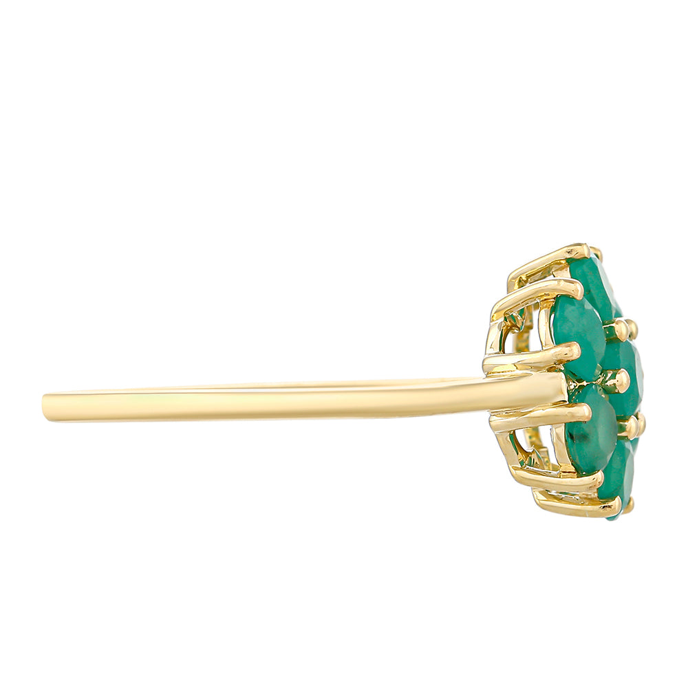 Anillo de Oro 9K con Esmeralda de Brasil 2 